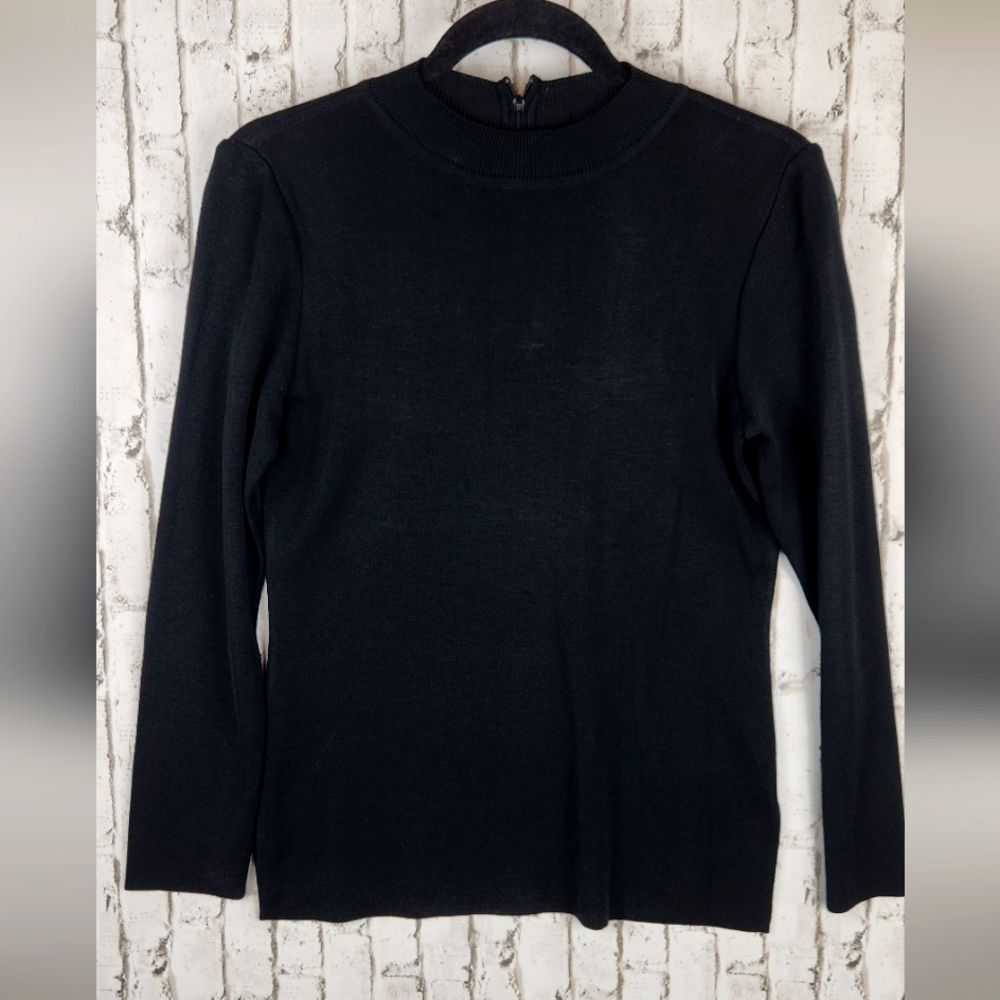 Ming Wang Long Sleeve  Soft Knit Tunic size XS back zipper